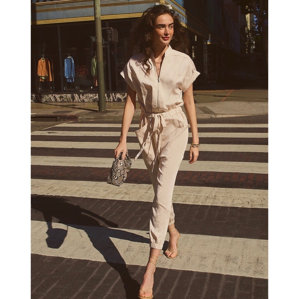Express - Zip Front Utility Jumpsuit